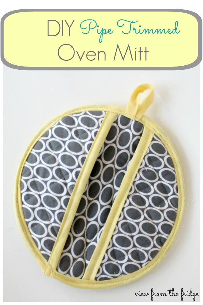 How to make a pipe trim Oven Mitt .